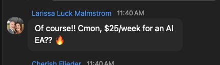 A real text from a Sabi user
