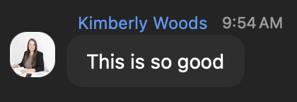 A real text from a Sabi user