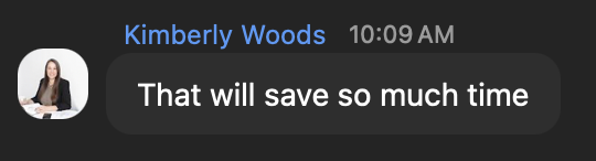 A real text from a Sabi user