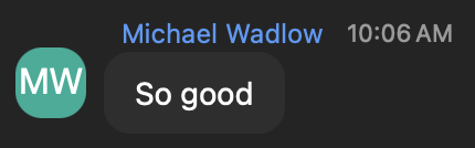 A real text from a Sabi user