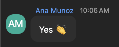 A real text from a Sabi user