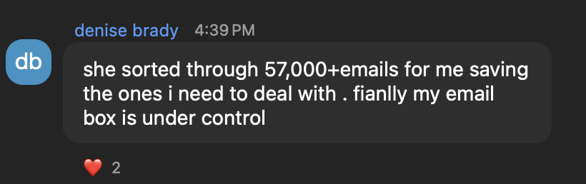 A real text from a Sabi user