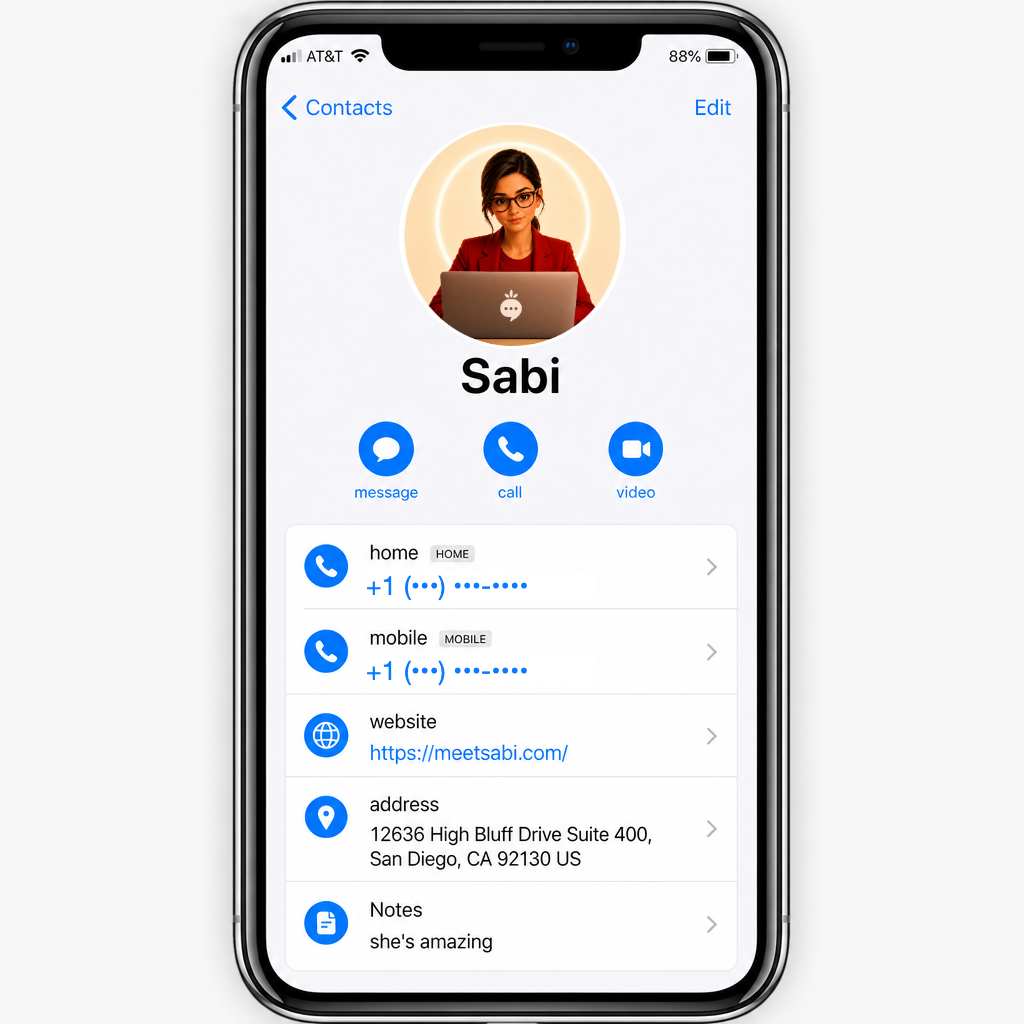 Pinned contact example