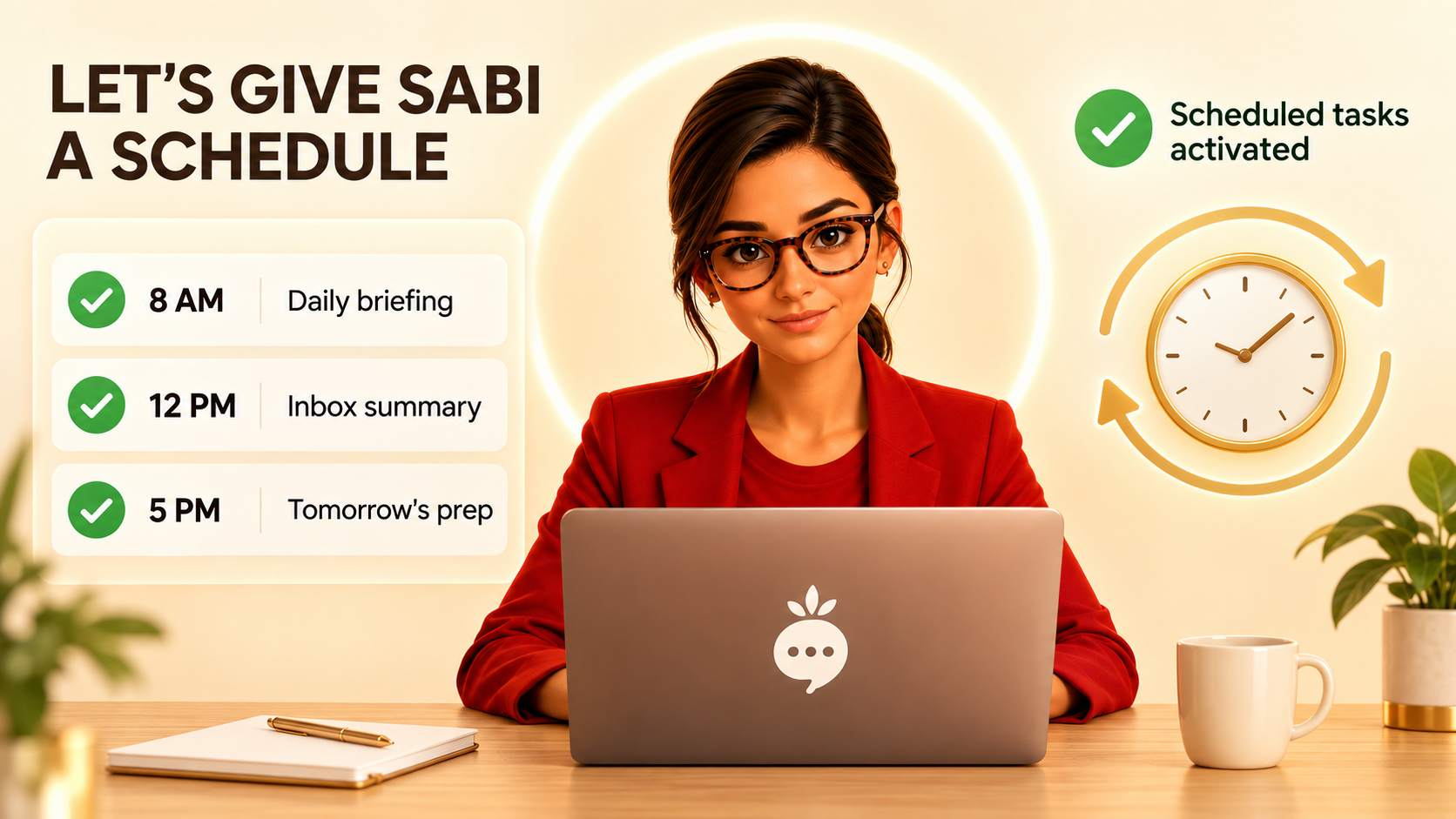 Let's give Sabi a schedule